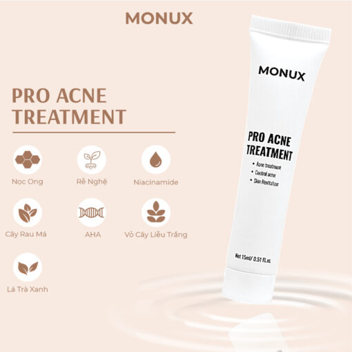 Tinh Chất Giảm Mụn Thâm Monux Pro Acne Treatment 15g