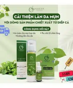 Combo Serum Diếp Cá và Sữa Rửa Mặt Thiên Nhiên IGREEN