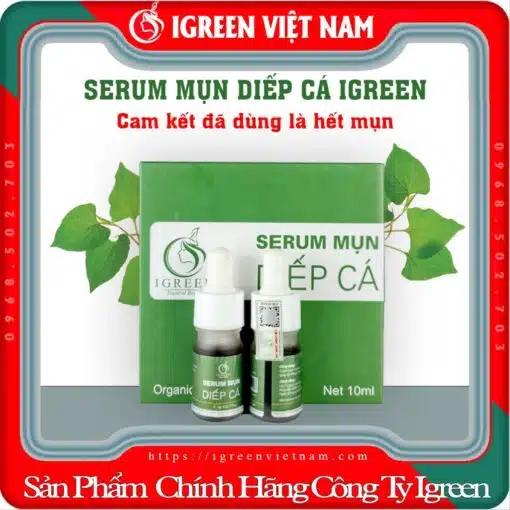 Serum Diếp Cá IGREEN, Giải Pháp Tự Nhiên Cho Da Mụn và Da Nhờn