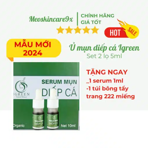 Serum Diếp Cá IGREEN Giải Pháp Hoàn Hảo Cho Da Mụn Thâm