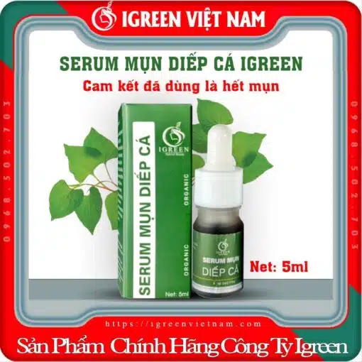 Serum Diếp Cá IGREEN, Giải Pháp Tự Nhiên Cho Da Mụn và Da Nhờn