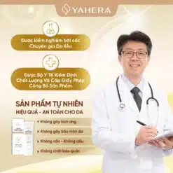 Kem chống nắng phổ rộng, nâng tone, 5 màng lọc YAHERA SPF50+ PA, Premium Sun, Cream Broad Spectrum SPF50+ PA++++ 50g