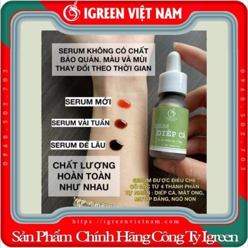 Serum Diếp Cá IGREEN, Giải Pháp Tự Nhiên Cho Da Mụn và Da Nhờn