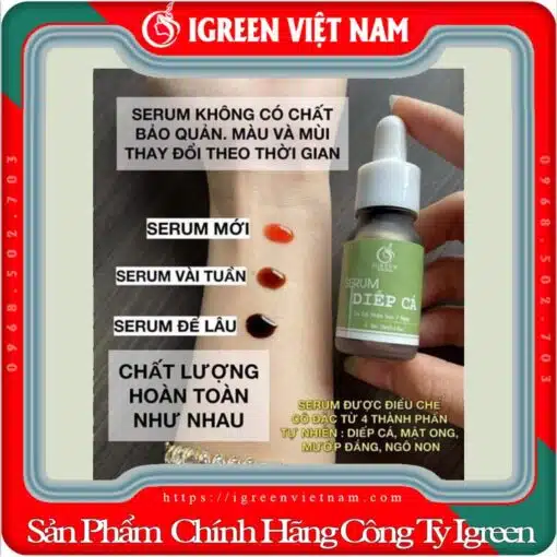 Serum Diếp Cá IGREEN, Giải Pháp Tự Nhiên Cho Da Mụn và Da Nhờn