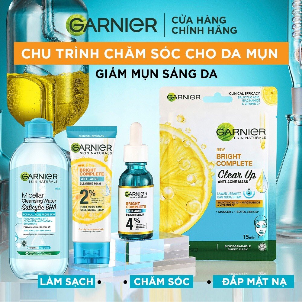 Dưỡng Chất Cho Da Dầu Mụn Garnier Bright Complete Anti-Acnes Booster Serum 4% 7 images upload woo2F21ea1ea400eeb3bb1eed73519d084018