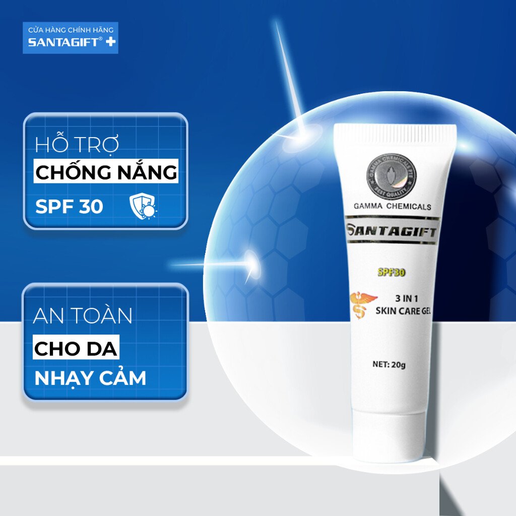 Gel Giảm Mụn và Thâm Gamma SANTAGIFT - Dành Riêng Cho Da Nhạy Cảm, Dễ Bị Thâm Mụn 5 Gel Giảm Mụn và Thâm Gamma SANTAGIFT