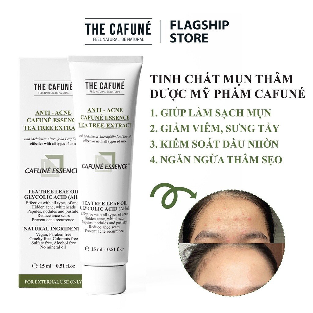 Tinh Chất Chấm Mụn Mờ Thâm Cafuné Essence - Thành Phần Serum AHA Tràm Trà Đánh Bay 7 Loại Mụn Thâm 3 Tinh Chất Chấm Mụn Mờ Thâm, Cafuné Essence, Thành Phần Serum AHA, Tràm Trà, Đánh Bay 7 Loại Mụn Thâm,