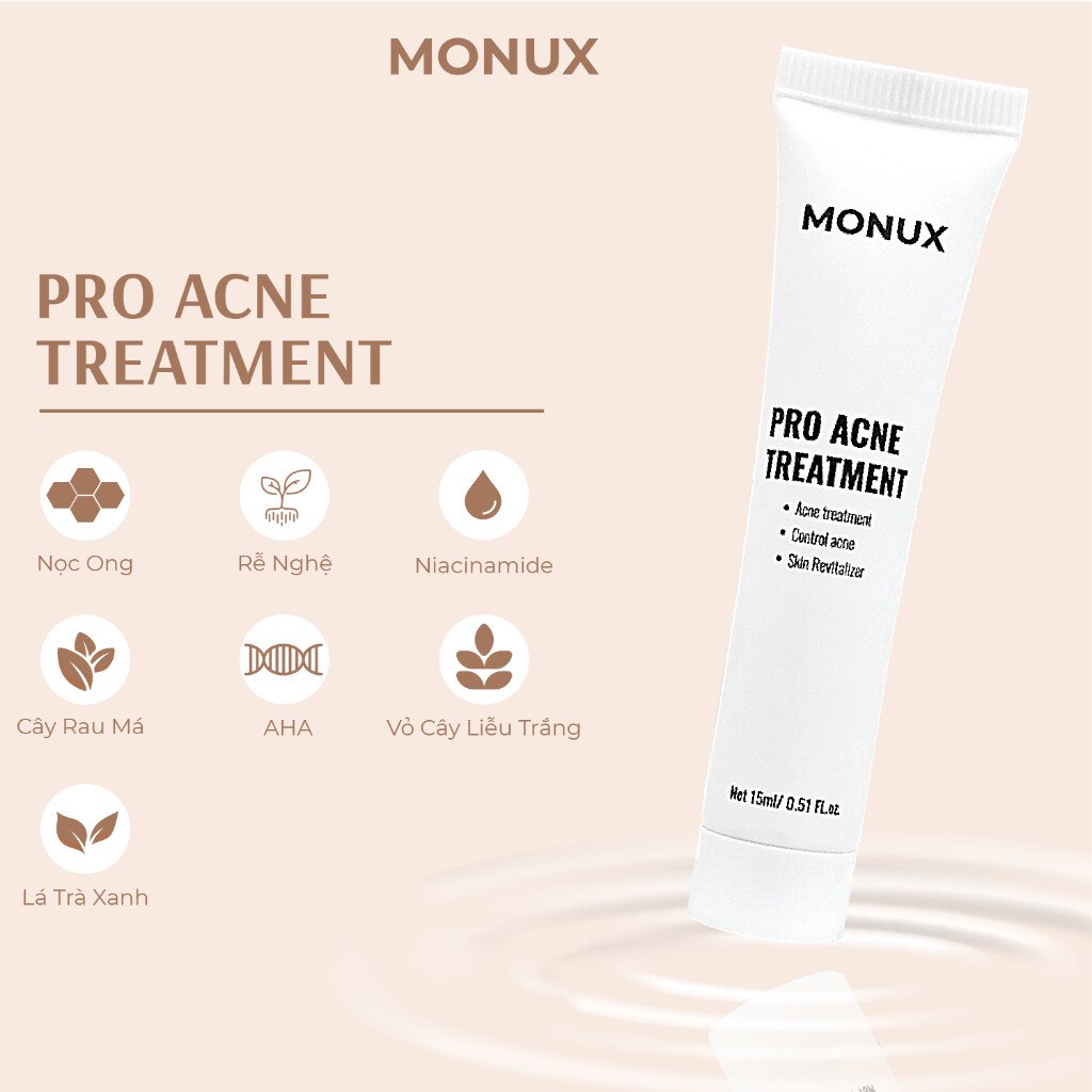 Tinh Chất Giảm Mụn Thâm Monux - Pro Acne Treatment 15g 2 Tinh Chất Giảm Mụn Thâm Monux Pro Acne Treatment 15g
