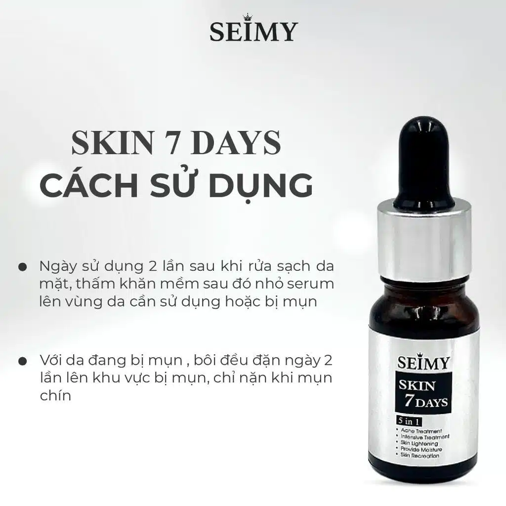 Serum Giảm Mụn Seimy Skin 7 Days 10ml 3 Serum Giảm Mụn Seimy