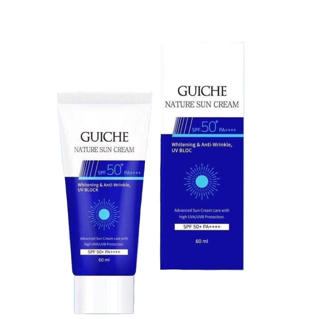 Kem chống nắng phổ rộng, Guiche Nature Sun Cream, 60ML SPF 50+ PA - Bảo vệ da, Dưỡng ẩm, Chống lão hóa 7 Kem chống nắng phổ rộng Guiche Nature Sun Cream 60ML SPF 50+ PA