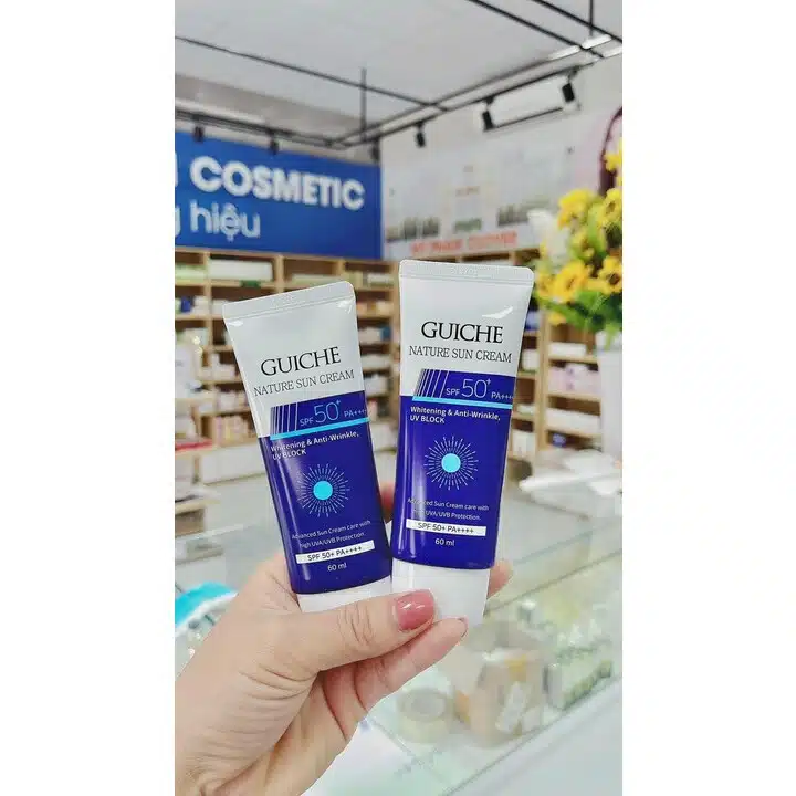 Kem chống nắng phổ rộng, Guiche Nature Sun Cream, 60ML SPF 50+ PA - Bảo vệ da, Dưỡng ẩm, Chống lão hóa 2 Kem chống nắng phổ rộng Guiche Nature Sun Cream 60ML SPF 50+ PA
