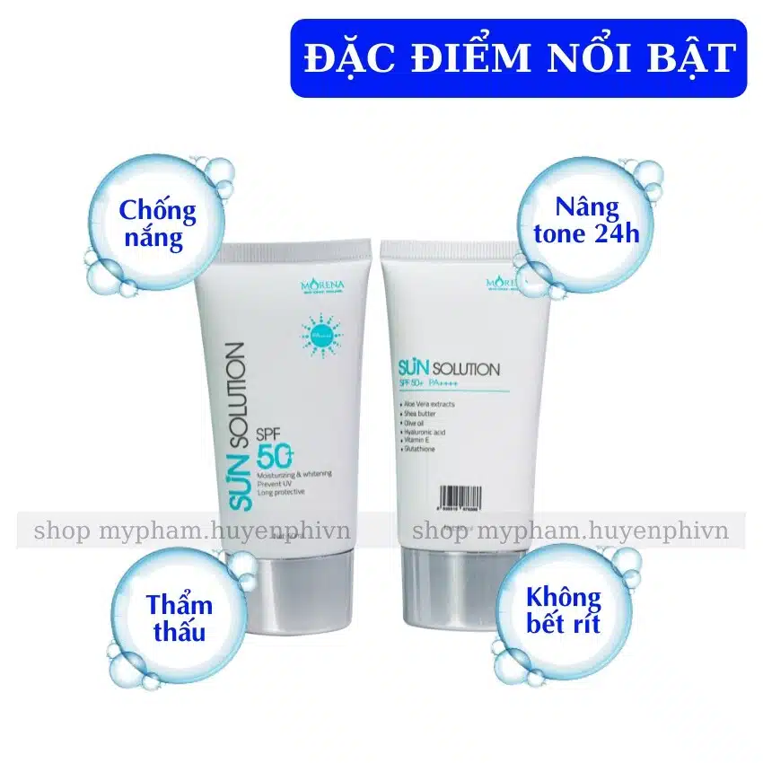 Kem Chống Nắng Morena Huyền Phi - Bảo Vệ Da, Nâng Tone, Thẩm Thấu Không Bết Rít 5 Kem Chống Nắng Morena Huyền Phi - Bảo Vệ Da, Nâng Tone, Thẩm Thấu Không Bết Rít
