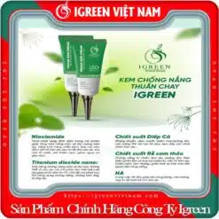 Kem Chống Nắng Thuần Chay Igreen SPF50+ 15 Kem Chống Nắng Thuần Chay Igreen, SPF50+
