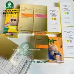 Kem chống nắng trang điểm The Face Shop -dưỡng da lâu trôi Power Long Lasting Sun Cream SPF50+ PA 14 Kem chống nắng trang điểm The Face Shop
