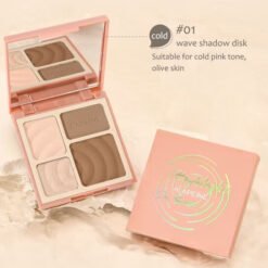 Bảng phấn trang điểm mắt tạo khối DERF - 4 màu sắc lì kết hợp 3D lâu trôi chống thấm nước 11 Bảng phấn trang điểm mắt tạo khối DERF