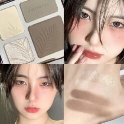 Bảng phấn trang điểm mắt tạo khối DERF - 4 màu sắc lì kết hợp 3D lâu trôi chống thấm nước 14 Bảng phấn trang điểm mắt tạo khối DERF