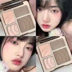 Bảng phấn trang điểm mắt tạo khối DERF - 4 màu sắc lì kết hợp 3D lâu trôi chống thấm nước 15 Bảng phấn trang điểm mắt tạo khối DERF