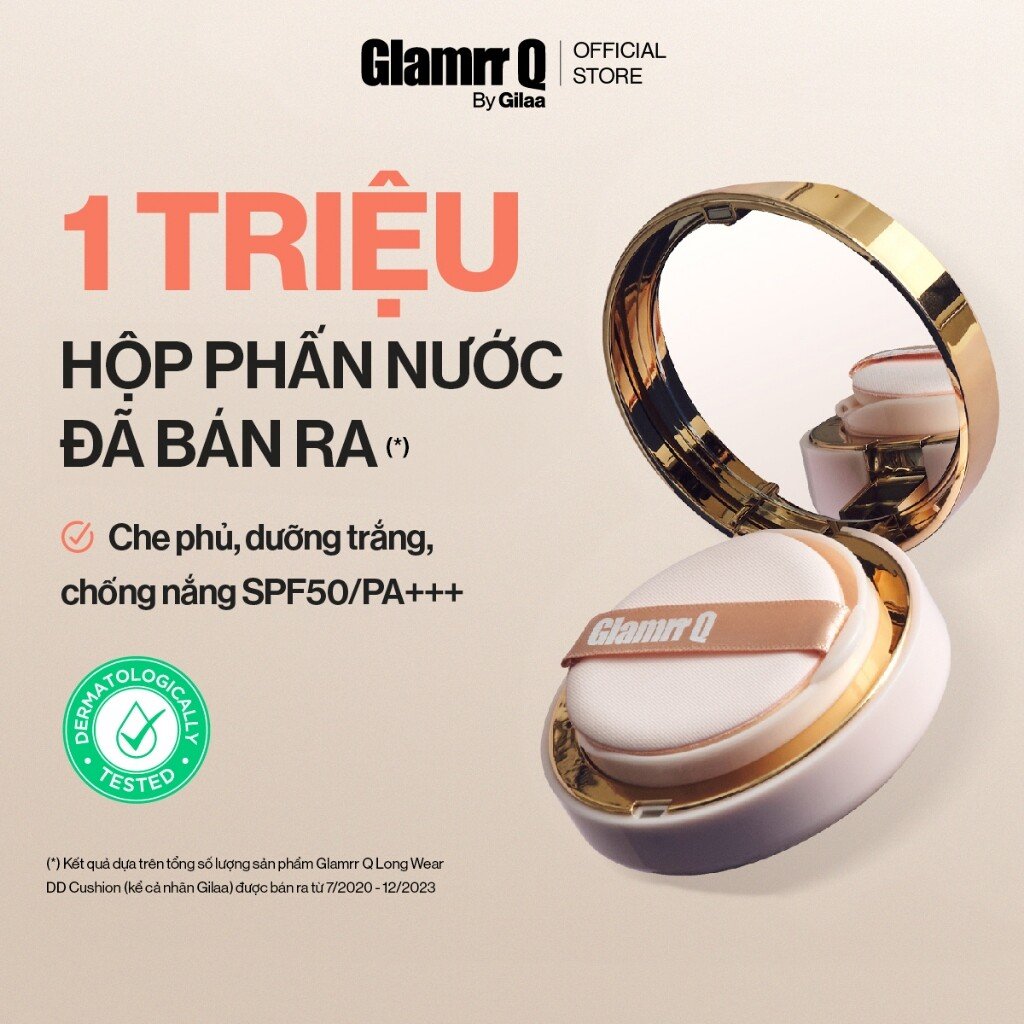 Phấn nước GLAMRR Q LONG WEAR DD CUSHION 20 Phấn nước GLAMRR Q LONG WEAR DD CUSHION