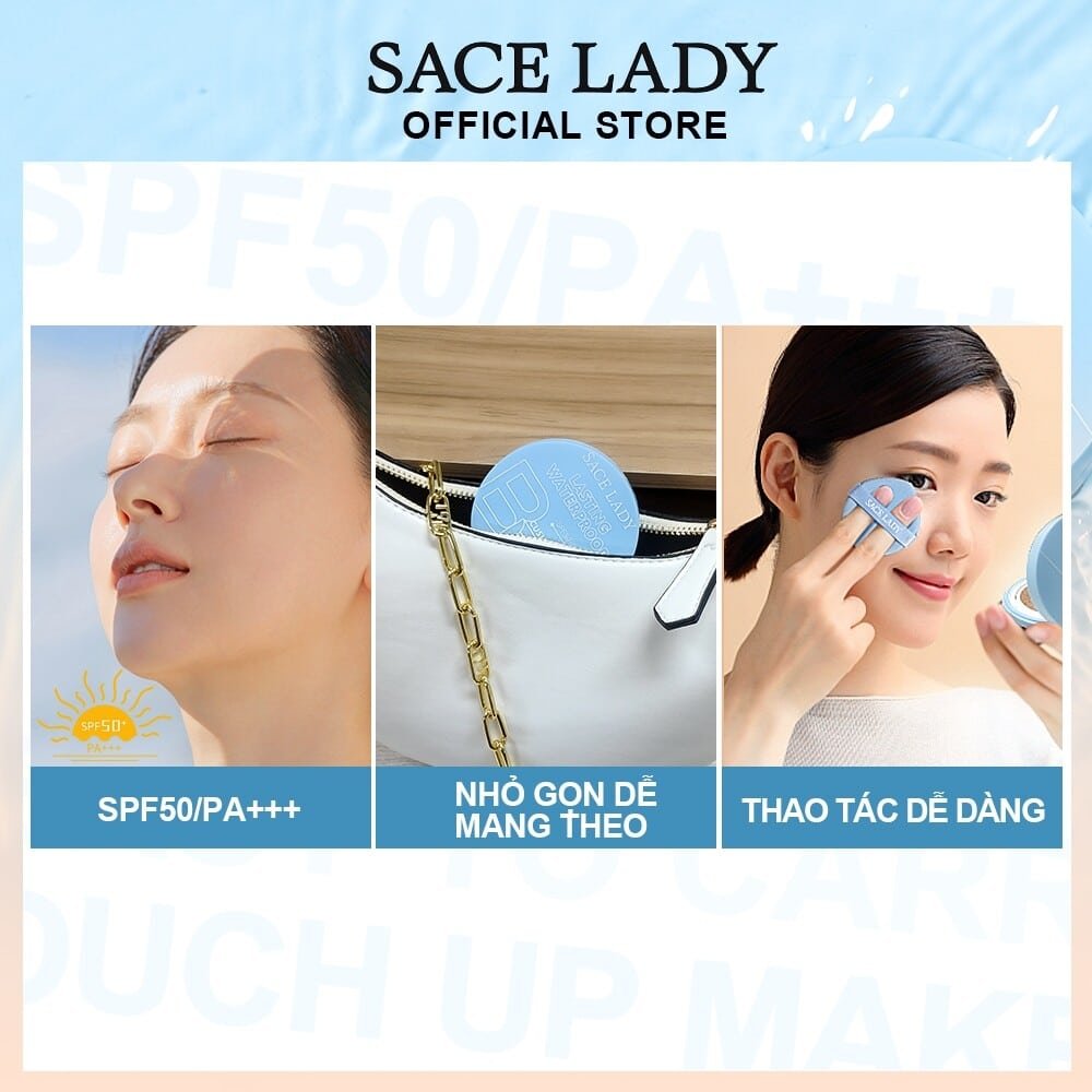 Phấn nước BB Cushion SACE LADY - Lâu trôi chống thấm nước trang điểm mặt 8 Phấn nước BB Cushion SACE LADY