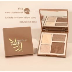 Bảng phấn trang điểm mắt tạo khối DERF - 4 màu sắc lì kết hợp 3D lâu trôi chống thấm nước 12 Bảng phấn trang điểm mắt tạo khối DERF