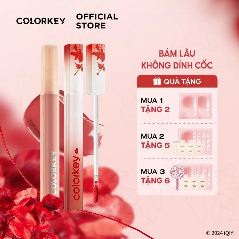 Son COLORKEY Watery Matte Lip Tint 1.8g - Chút Hơi Nước Ẩm, Không Lem Không Dính 1 Son COLORKEY Watery Matte Lip Tint 1.8g - Chút Hơi Nước Ẩm, Không Lem Không Dính