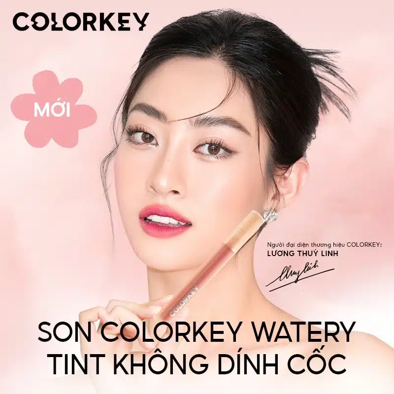 Son COLORKEY Watery Matte Lip Tint 1.8g - Chút Hơi Nước Ẩm, Không Lem Không Dính 3 Son COLORKEY Watery Matte Lip Tint 1.8g - Chút Hơi Nước Ẩm, Không Lem Không Dính