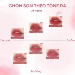 Son COLORKEY Watery Tint Lì Mịn Nhẹ Môi, Không Dính Cốc, Lâu Trôi 2.5g 11 Son COLORKEY Watery Tint